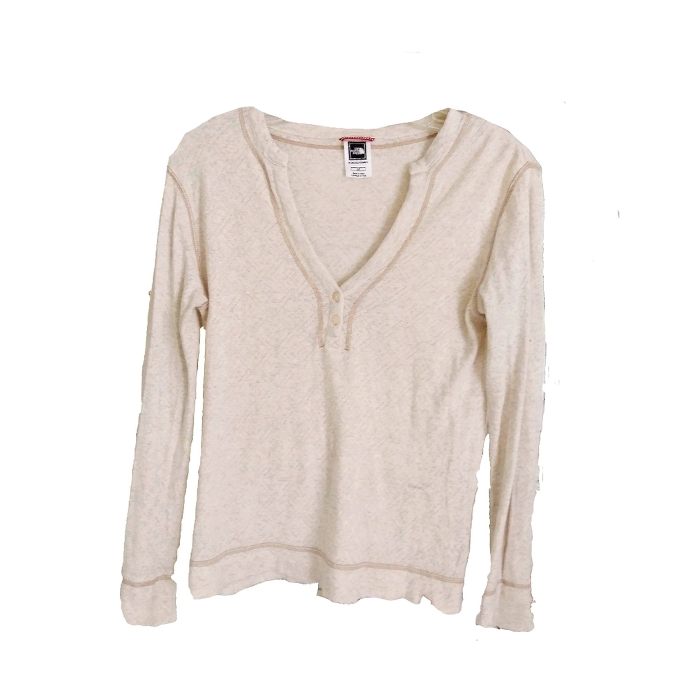 THE NORTH FACE LIGHTWEIGHT CREAM HENLEY TOP - Picture 3 of 5
